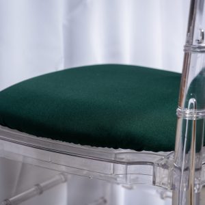 bottle green seat pad cover hire