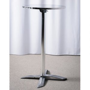 chrome poseur tables for hire
