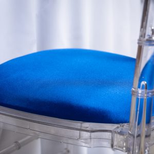 electric blue seat pad cover hire