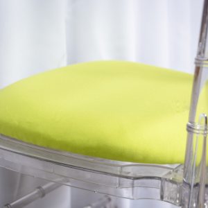 lime green seat pad cover hire