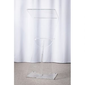 Perspex lectern for hire