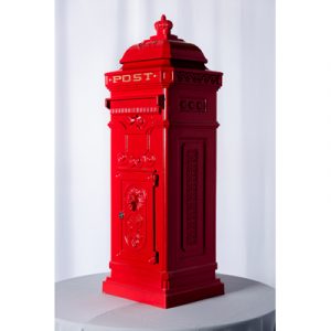 large red postbox for hire
